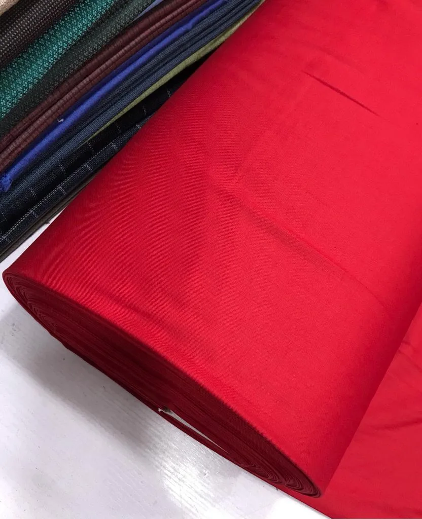 Red Lana Cashmere Fabric