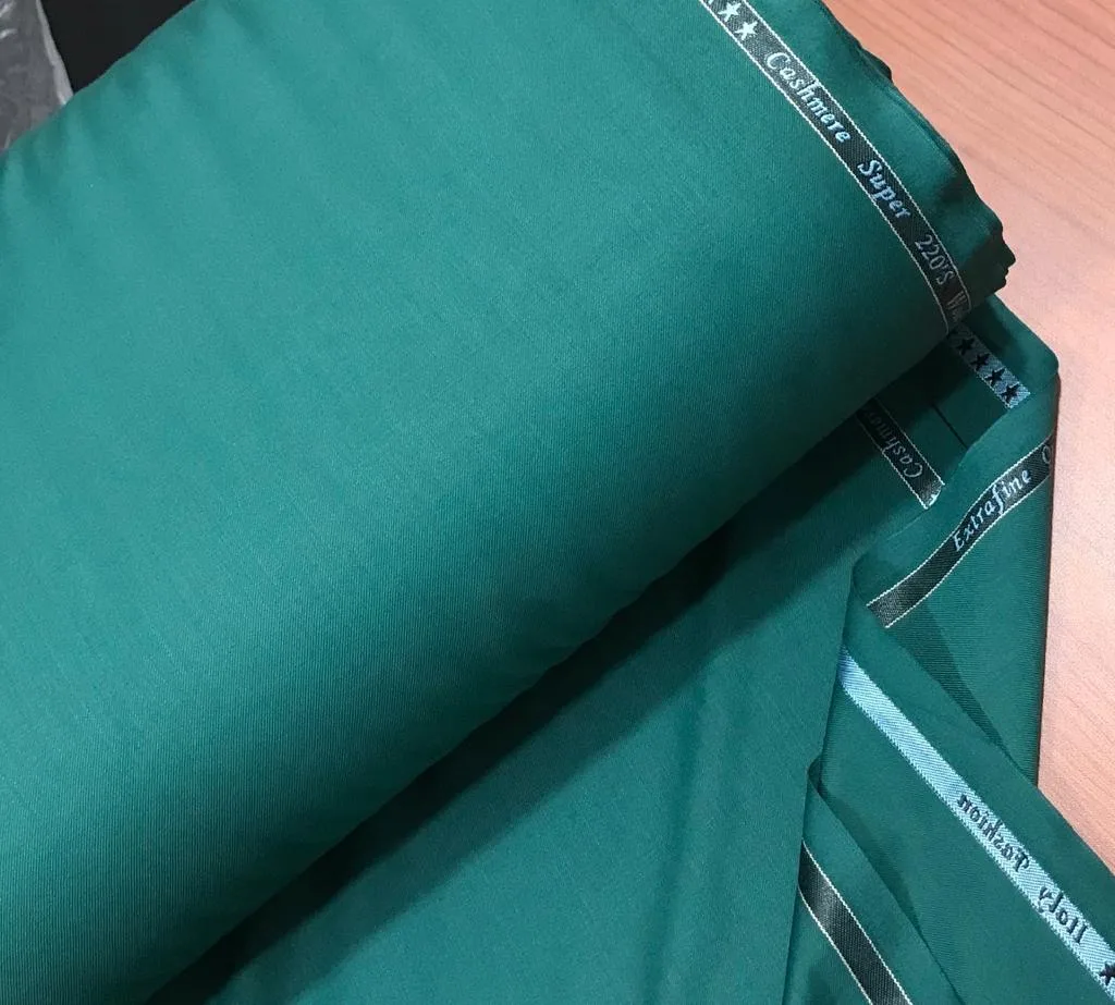 Teal Green 7 Star Cashmere Fabric