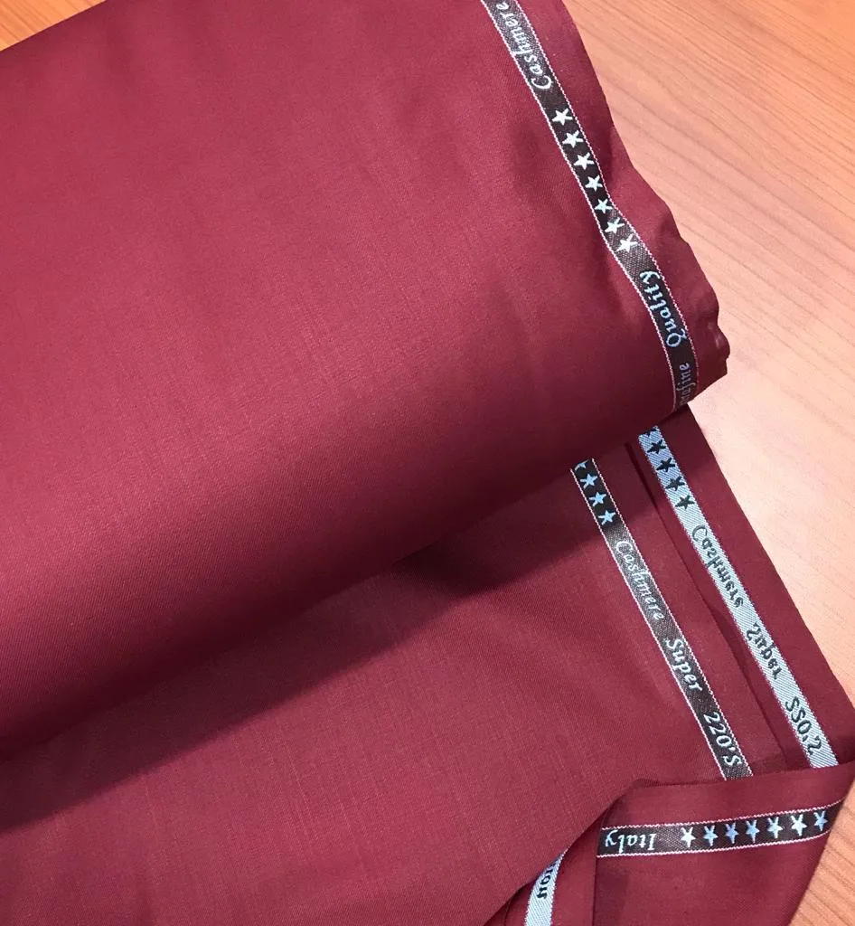 Wine 7 Star Cashmere Fabric