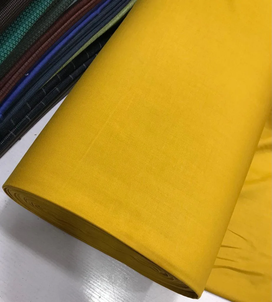Yellow Lana Cashmere Fabric
