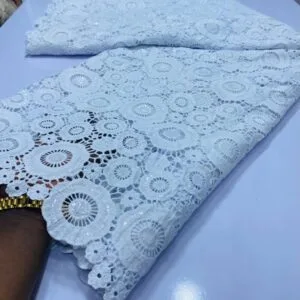 White Cord Lace Fabric