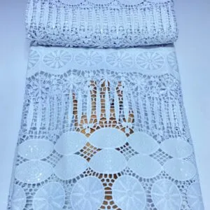 White Guipure Lace Fabric