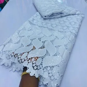White Guipure Lace Fabric