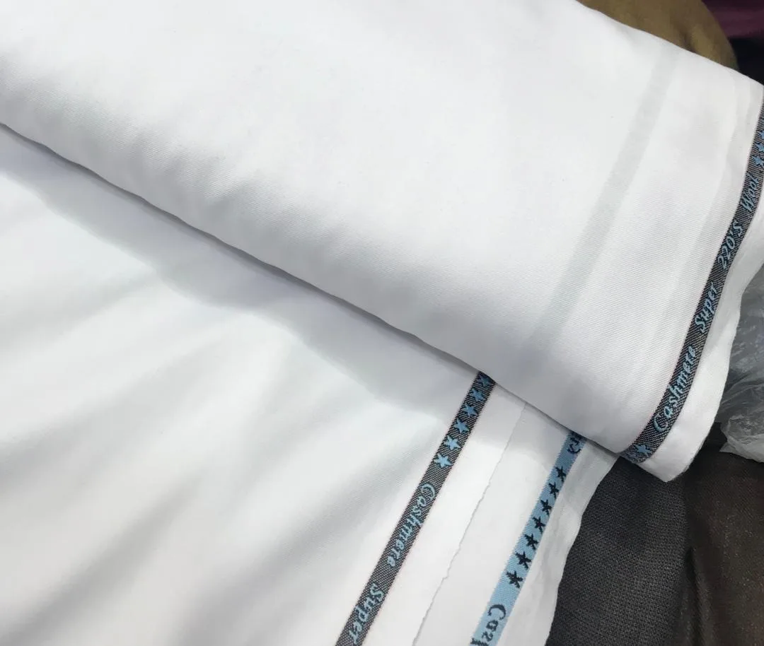 White 7 Star Cashmere Fabric