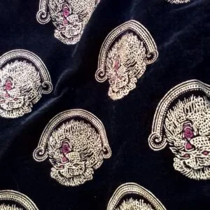 Black Isi Agu Fabric per yard