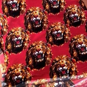 Red Isi Agu Fabric
