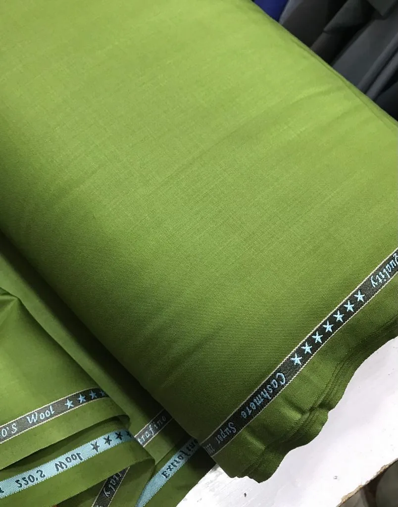 Olive Green 7 Star Cashmere Fabric