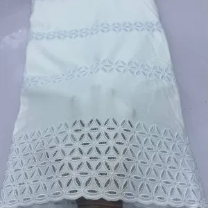 White Swiss Polish Lace Fabric