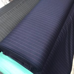 Navy Blue Lana Cashmere Fabric