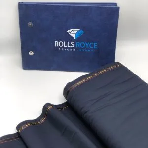 Luxury Navy Blue Cashmere Fabric