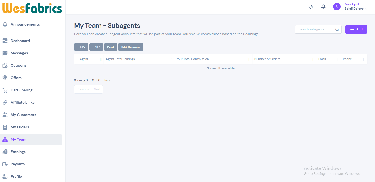 Sub-Vendor Managers