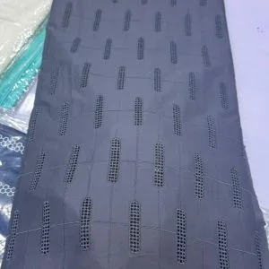 Blue Swiss PK Voile Lace Fabric