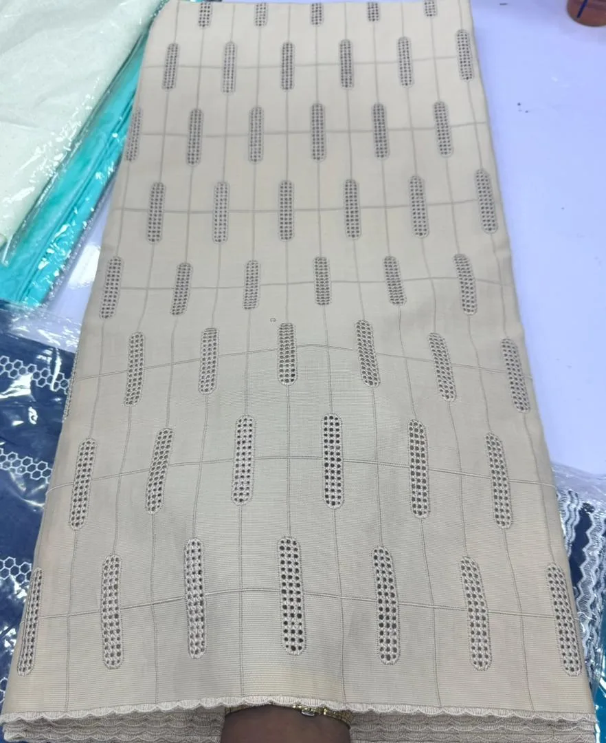 Brown Swiss PK Voile Lace Fabric