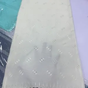 Cream Swiss PK Voile Lace Fabric