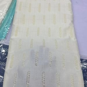 Cream Swiss PK Voile Lace Fabric