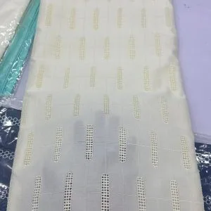 Cream Swiss PK Voile Lace Fabric
