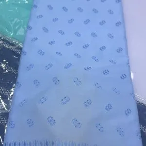 Sky Blue Swiss PK Voile Lace Fabric