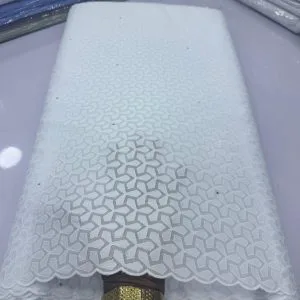 White Swiss Dry Lace Fabric