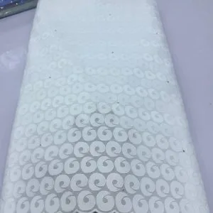 White Swiss Dry Lace Fabric