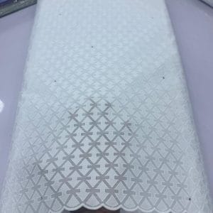 White Swiss Dry Lace Fabric