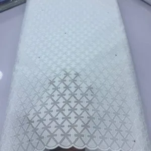 White Swiss Dry Lace Fabric