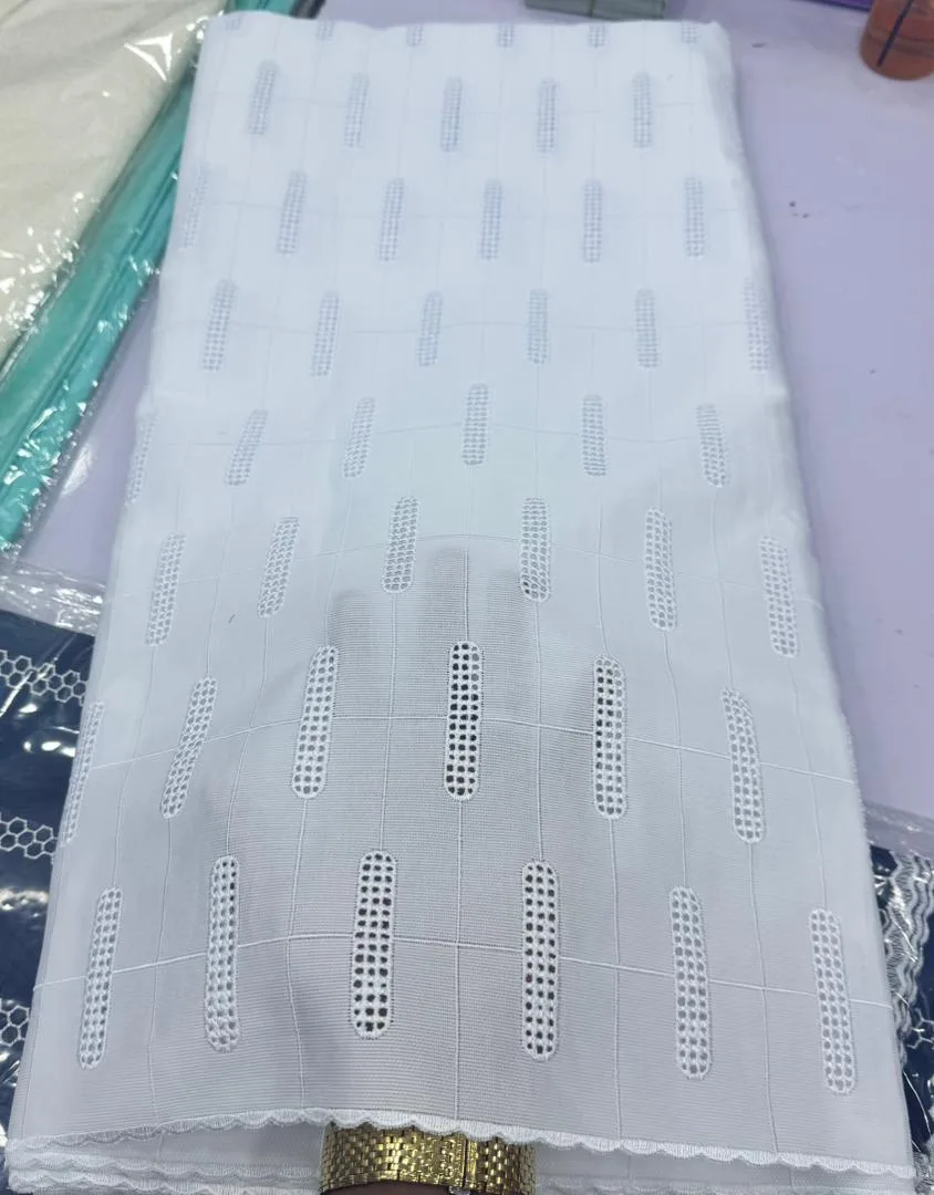 White Swiss PK Voile Lace Fabric
